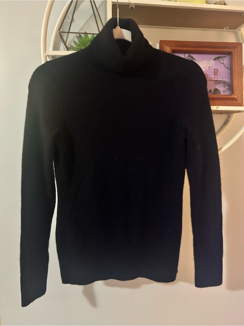 Sutton Cashmere Women’s S Small Black Turtleneck Sweater